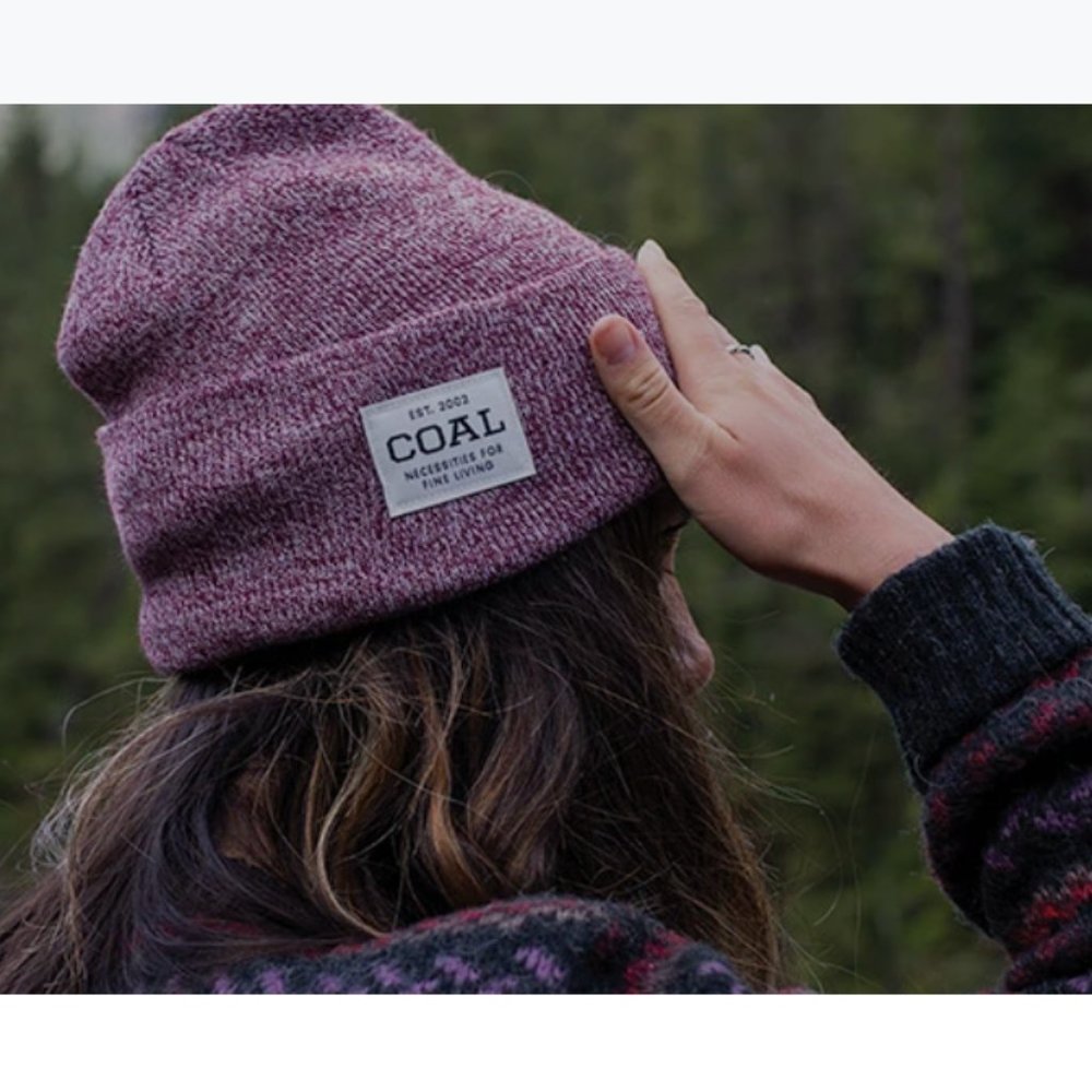 *NWT* Unisex Coal "The Uniform" Tall Beanie - Burgundy Marl